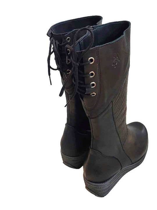 Pyramis Leather Women's Boots Black