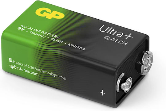 GP Batteries Ultra Plus Αλκαλική Μπαταρία 9V 1τμχ