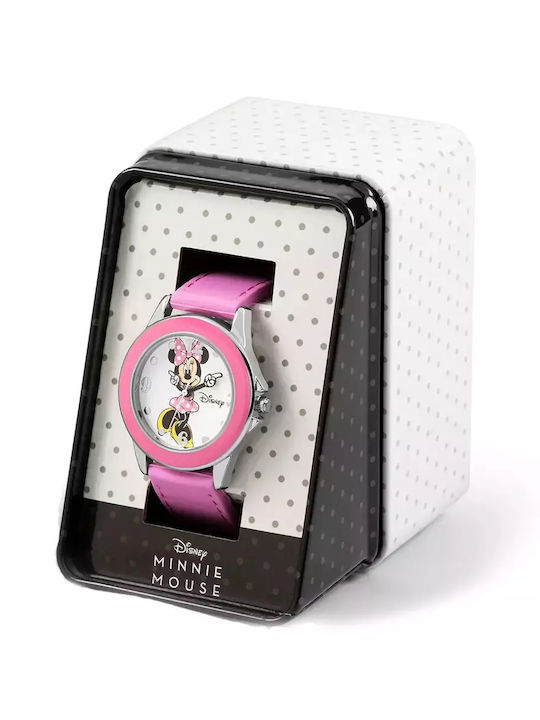 Disney Παιδικό Αναλογικό Ρολόι 32mm Minnie Mouse Ροζ
