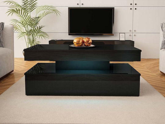 Rectangular Central Coffee Table Glossa 2D Wooden Mauro W120xL55xH49.6cm