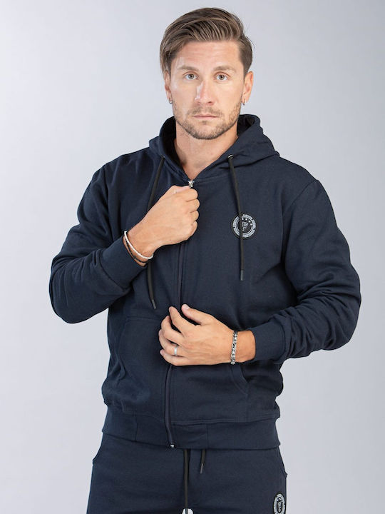 Herren Sweatshirt mit Kapuze Blau