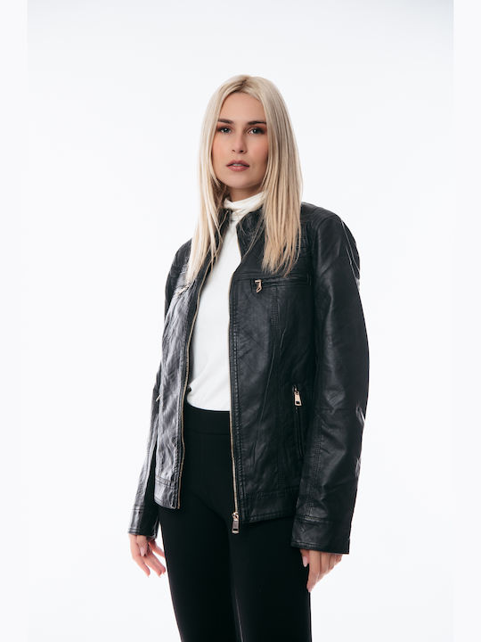 Γυναικείο Biker Jacket Μαύρο