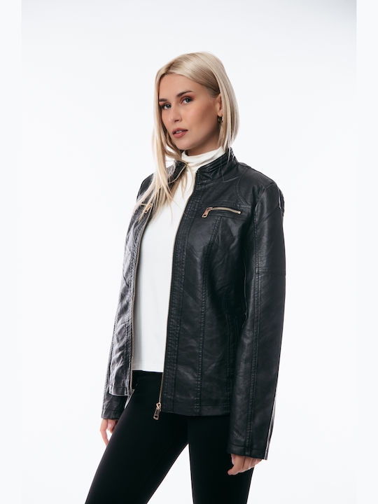Γυναικείο Biker Jacket Μαύρο