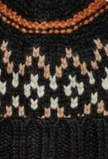 Beanie Γυναικείος Σκούφος Πλεκτός σε Μαύρο χρώμα