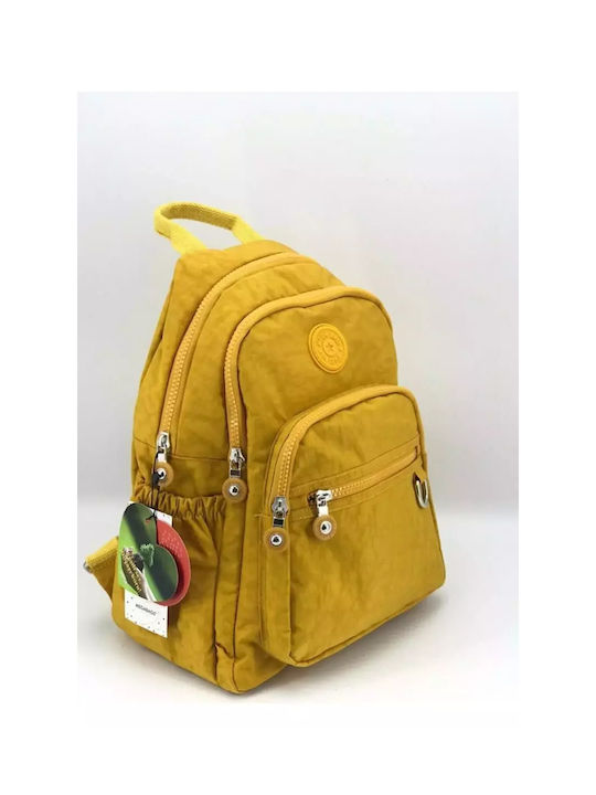 Megapolo Women's Fabric Backpack Waterproof Yellow