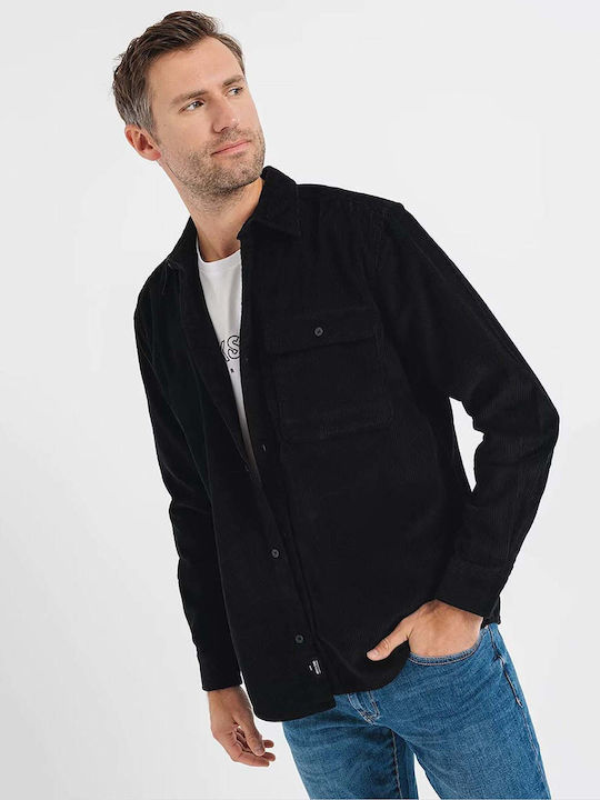 Only & Sons Men's Shirt Long Sleeve Corduroy Black