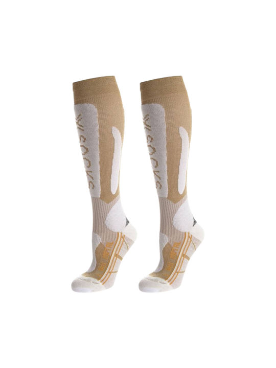 X-Socks Γυναικείες Κάλτσες Σκι & Snowboard Λευκές 1 Ζεύγος