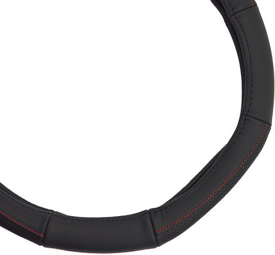Feral Car Steering Wheel Cover with Diameter 38cm made of Leatherette Black