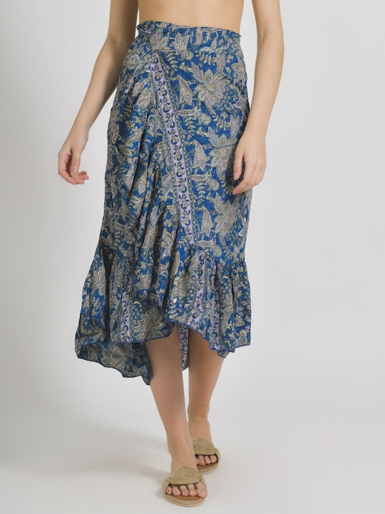 Ble Resort Collection Midi Φούστα Φάκελος σε Navy Μπλε χρώμα