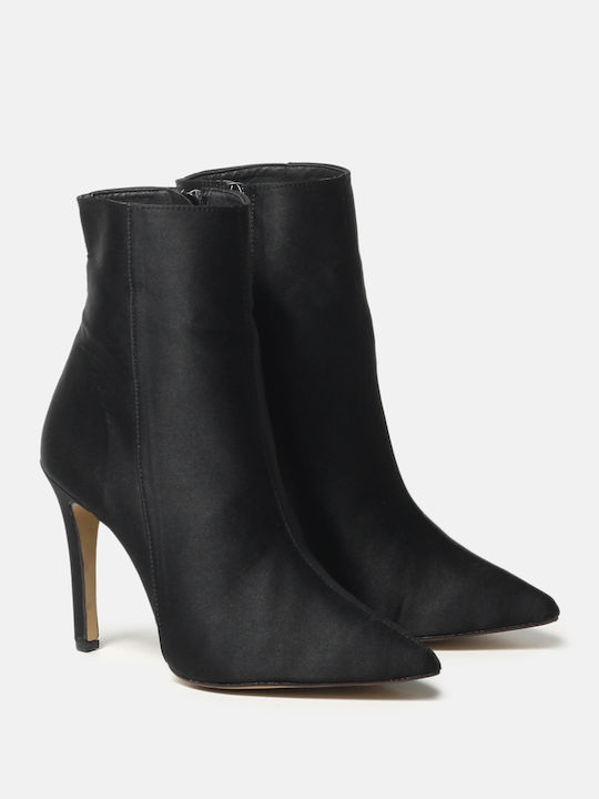 InShoes Leder Damen Knöchelstiefel Schwarz