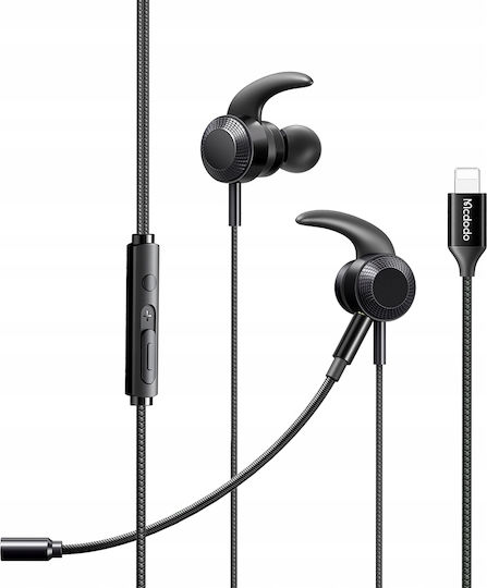 Mcdodo HP-1350 În ureche Handsfree cu două căști cu mufă Lightning Negru