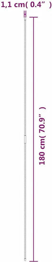 vidaXL Βέργες Στήριξης Φυτών 11mmx180cm από Ατσάλι Σετ 30τμχ