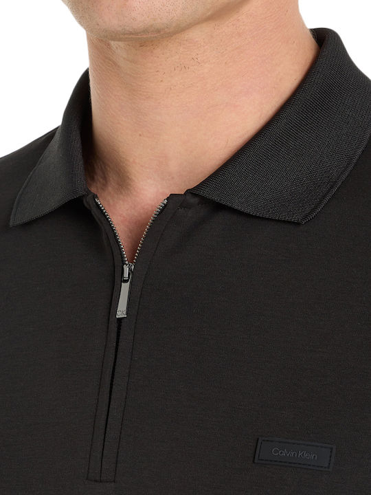 Kurzarm Herrenbluse Schwarz K10K112754