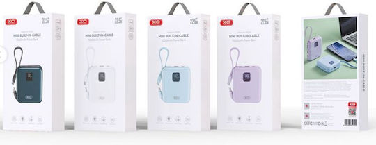 XO PR235 Power Bank 10000mAh 22.5W με Θύρα USB-A και Θύρα USB-C Power Delivery / Quick Charge Navy