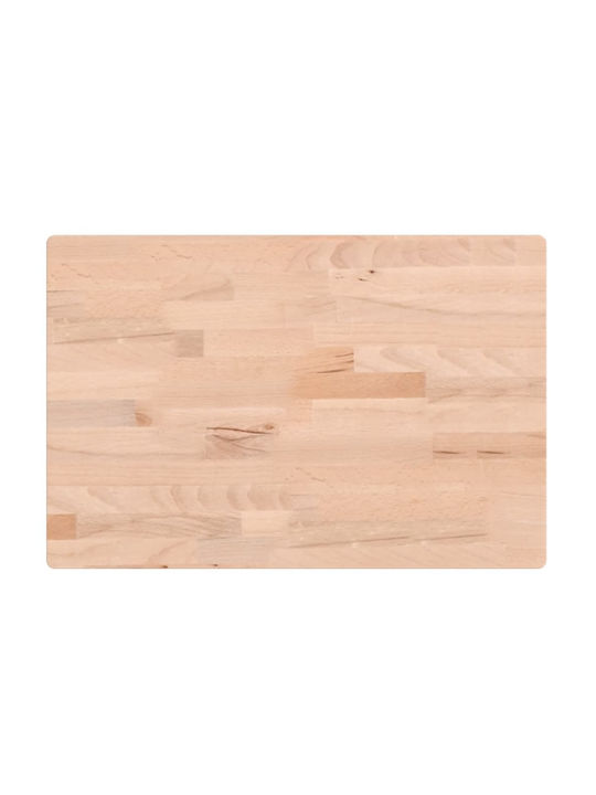 vidaXL Rechteckig Tischoberfläche aus Massivholz Beech 60x40x2.5cm 3188884 1Stück