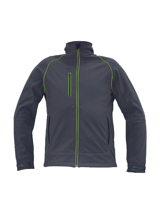 Cerva Work Jacket Softshell with Fleece Lining Gray