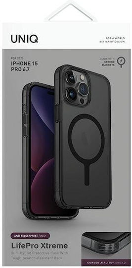 Uniq Lifepro Xtreme Umschlag Rückseite Silikon / Kunststoff Schwarz (iPhone 15 Pro Max)