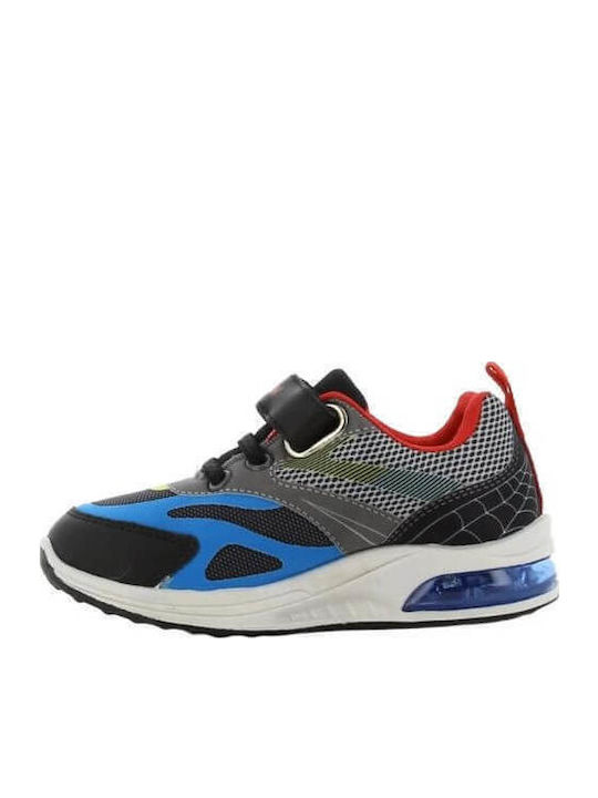 Παιδικά Sneakers Ανατομικά με Φωτάκια Μαύρα