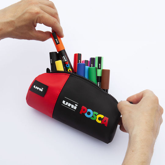 Posca Κασετίνα Βαρελάκι Μαύρη/Κόκκινη