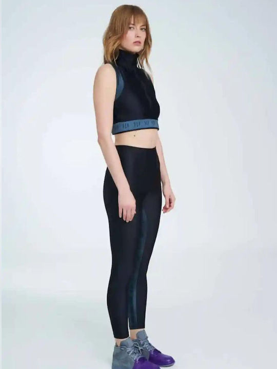 Morgan Damen Sport Bluse Ärmellos Charcoal.