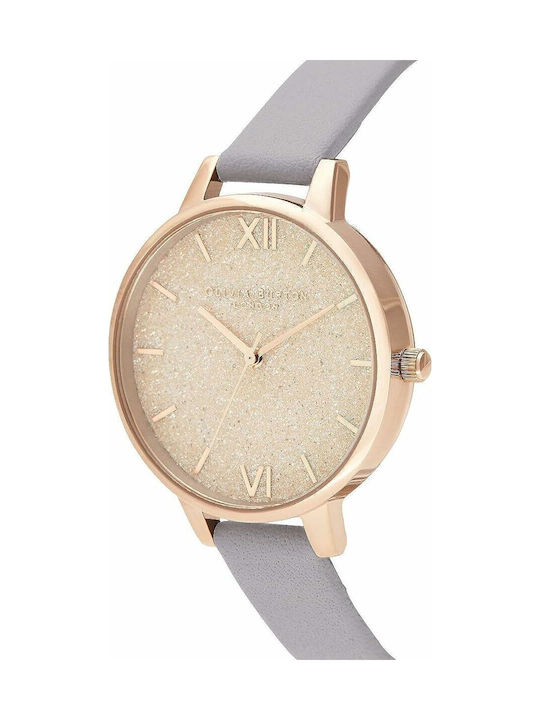 Olivia Burton Γυναικείο Ρολόι 34mm Μπαταρίας με Μπεζ Δερμάτινο Λουράκι