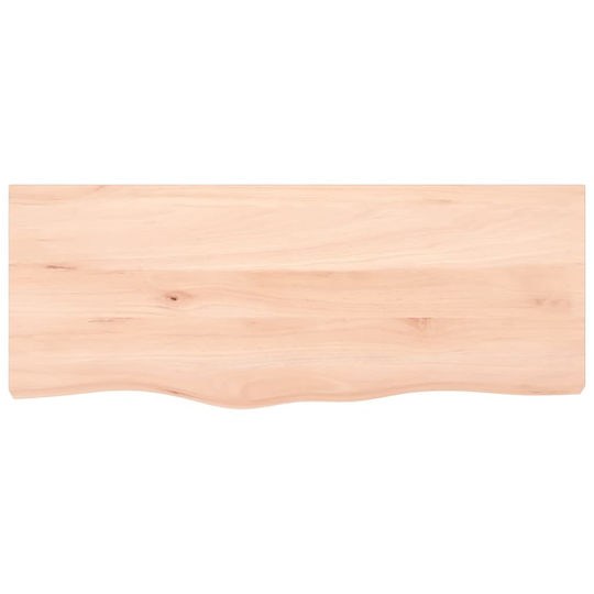 vidaXL Countertop without Sink L100xW40xH2cm Raw solid wood