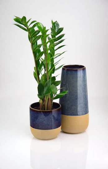 Polnix Ceramic Vase Blue 13x27cm