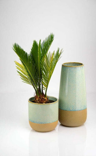 Polnix Decorative Vase Turquoise 13x13x27cm