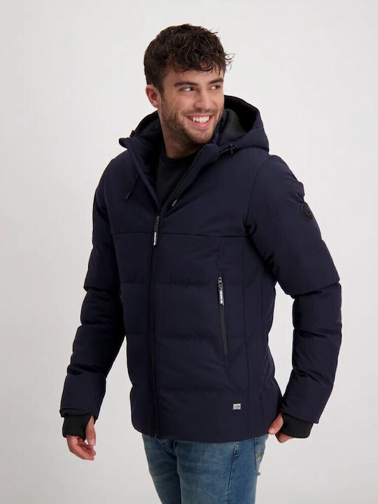 Cars Jeans Men's Winter Puffer Jacket Navy Blue