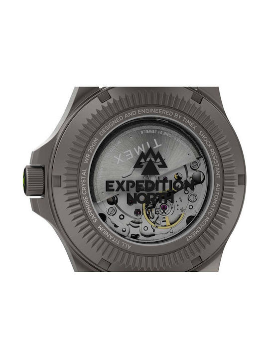Timex Expedition North Ανδρικό Ρολόι Αυτόματο με Μαύρο Καουτσούκ Λουράκι