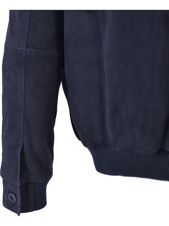 Leather Jacket Navy