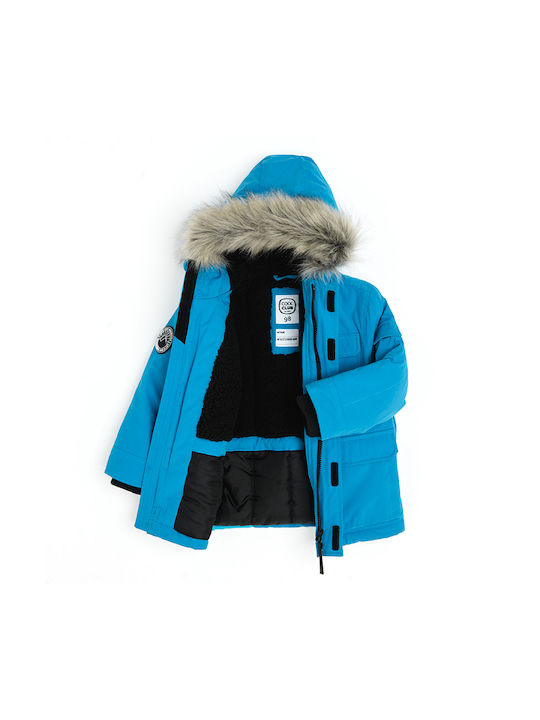 Cool Club Kids Casual Jacket with Hood Blue