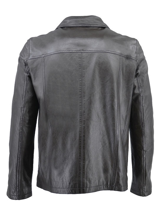 Δερμάτινα 100 Men's Winter Leather Jacket Brown