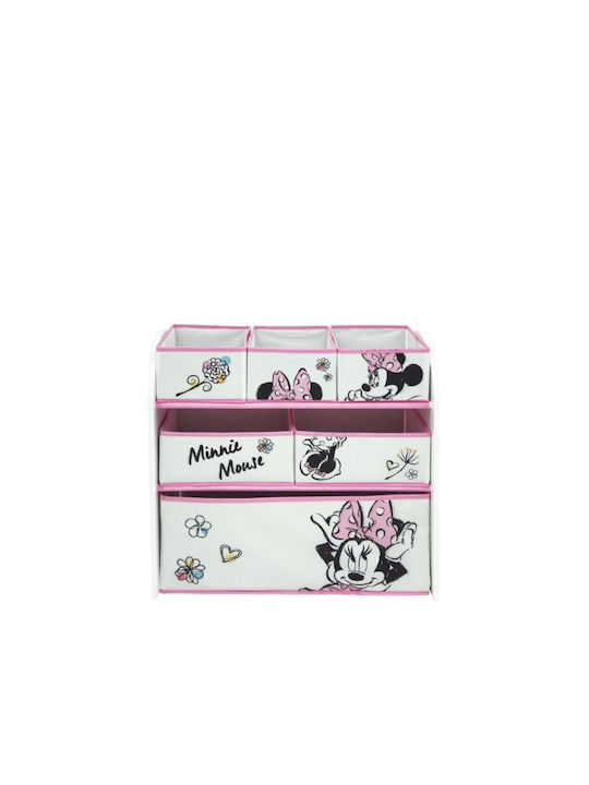 Arditex Toy Storage System made of Fabric Minnie White 62x30x60cm 7pcs