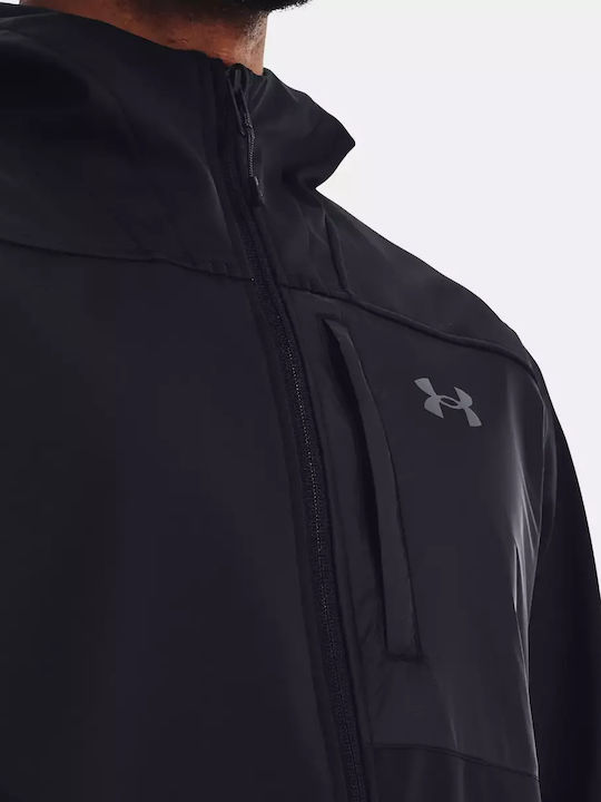 Athletic Jacket Waterproof and Windproof Black