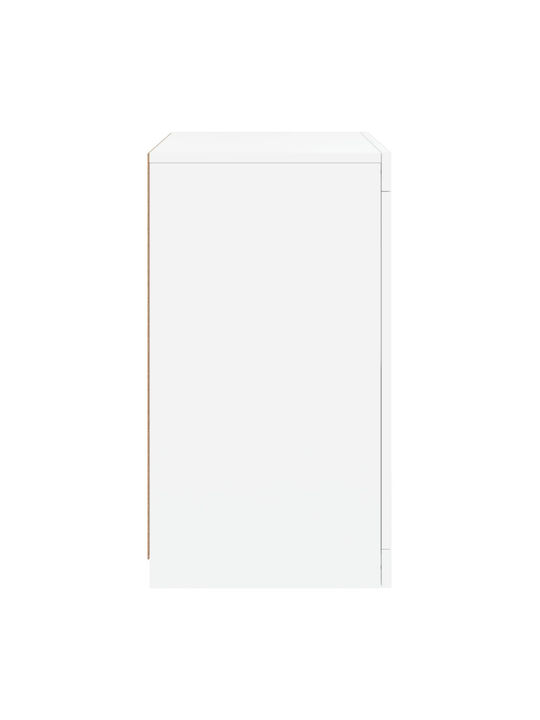 Rectangular Wooden Side Table White M37xL41xH67cm