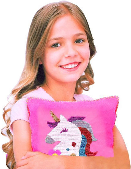 Jokomisiada Κεντήματα Sequined Unicorn Cushion Kit για Παιδιά 5+ Ετών