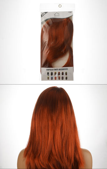 Karnevalsperücke Gerade Orange