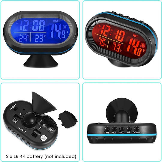 Factory Car Lighter Voltmeter, Thermometer and Clock Digital Instrument