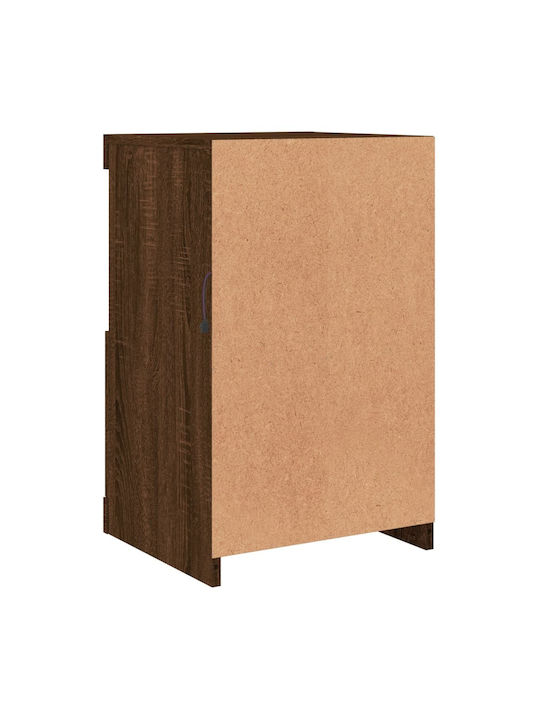 Rectangular Side Table Wooden Black Oak 41x37x67 cm