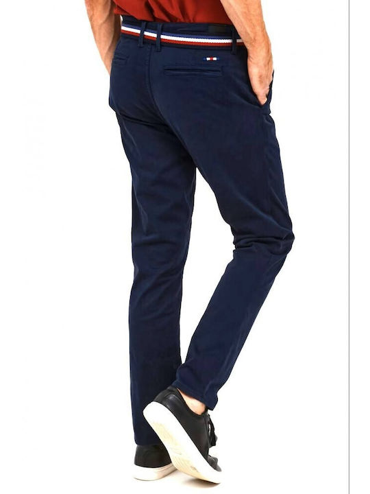 Fq1924 Men's Trousers Chino Elastic in Loose Fit BLUE