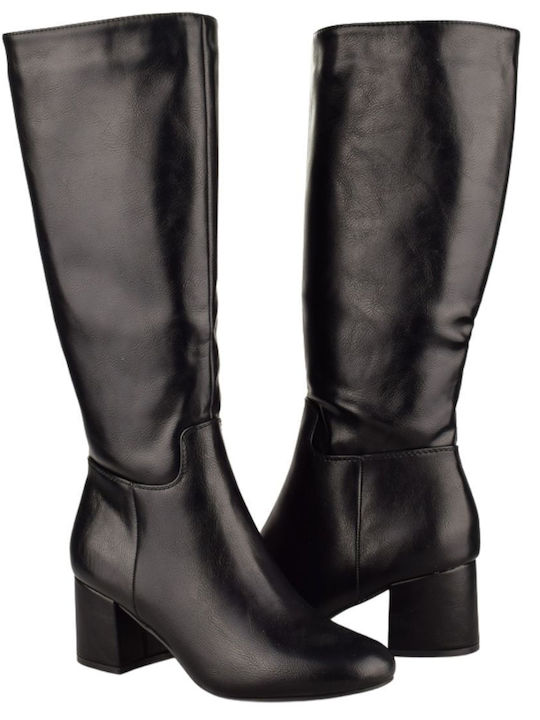 Yfantidis Synthetic Leather Women's Boots Black