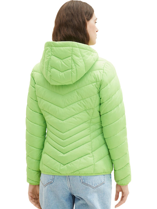 Women's Short Puffer Jacket for Winter Liquid Lime Green