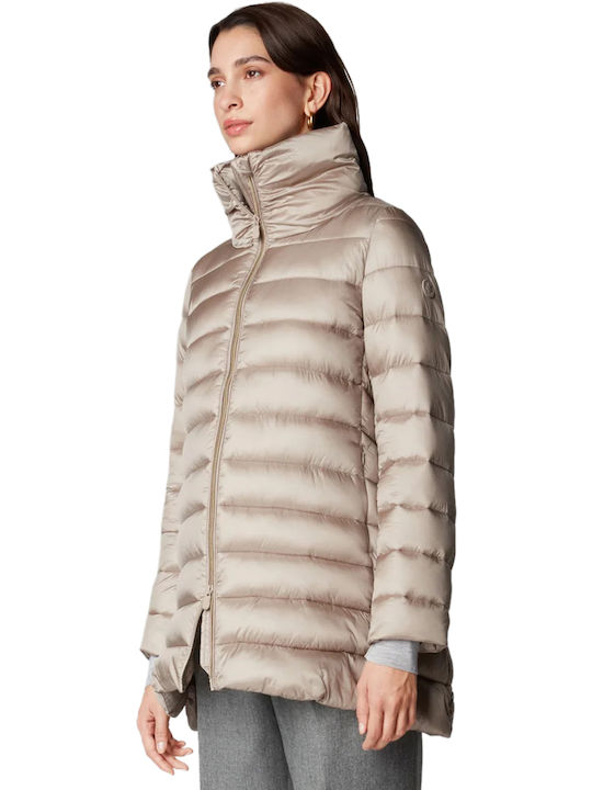 Save The Duck 'lydia' Women's Short Puffer Jacket for Winter Grey.