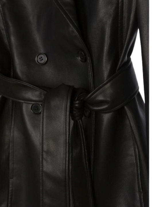 BCBG Maxazria Women's Leather Blazer BLACK