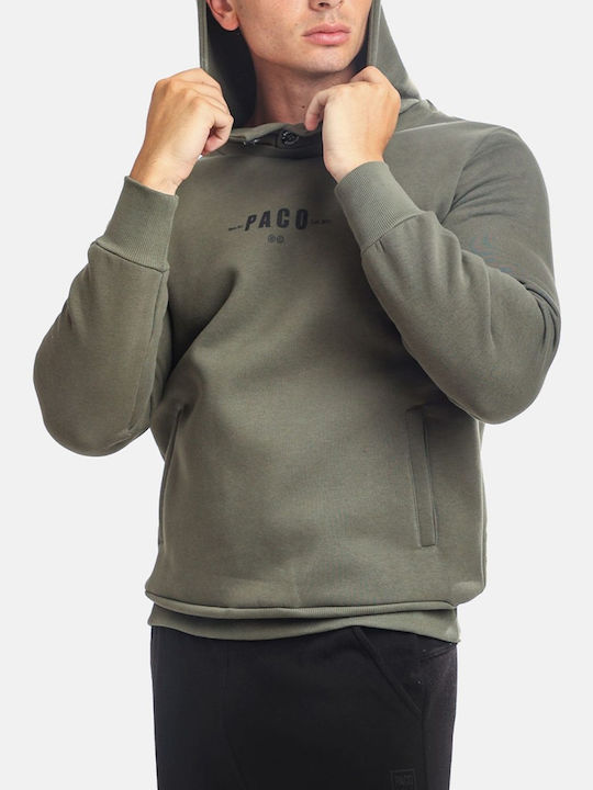 Paco & Co Men's Sweatshirt with Hood Haki