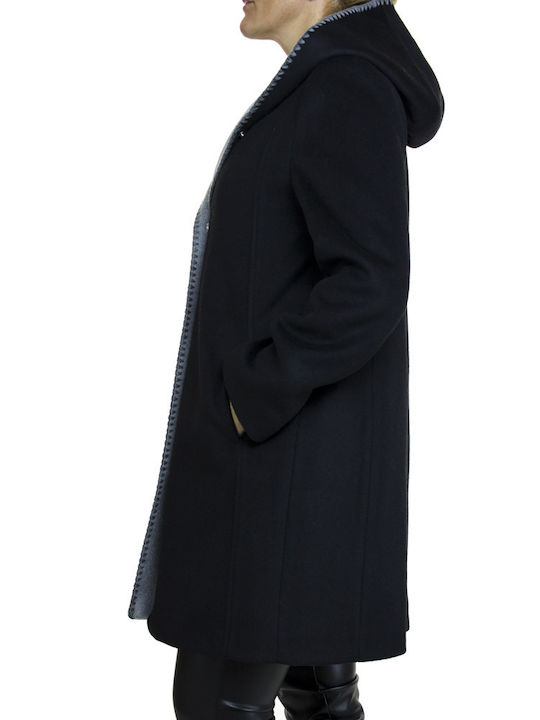 Emporio Co Women's Midi Coat Black.
