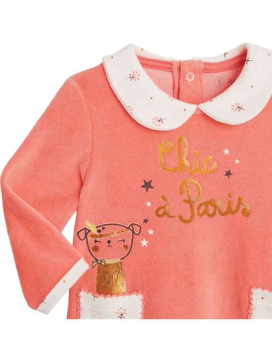 Petit Beguin Babystrampler Langärmliges Coral