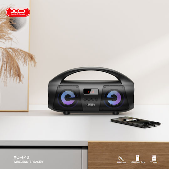 XO F40 Bluetooth-Lautsprecher 5W mit Radio und Akkulaufzeit bis zu 2.5 Stunden Schwarz