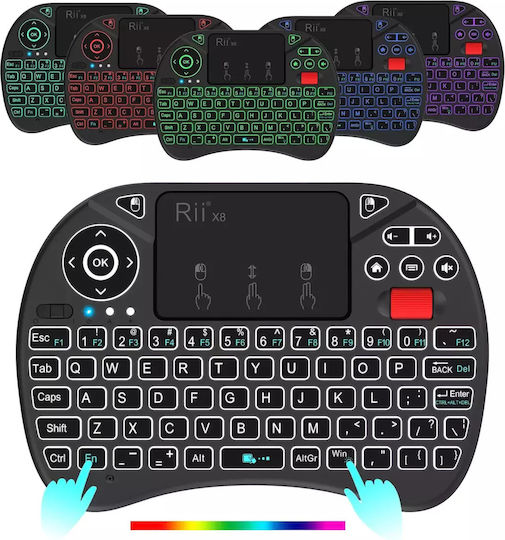 Riitek Rii X8+ Wireless Keyboard with Touchpad English US